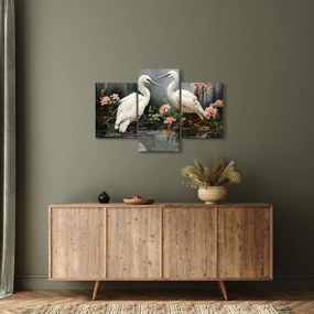 Obraz - Žeriavy biely (90x60 cm)
