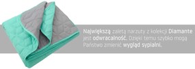 Tutumi Diamante, obojstranný prešívaný prehoz na posteľ 220x240 cm, svetlá šedá-zelená, NAZ-00714
