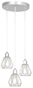 Visiaca lampa, strieborná/kov, OKIRA TYP 1