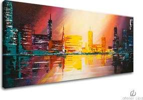 Autorská reprodukcia na plátne MESTO XOBFB521E1