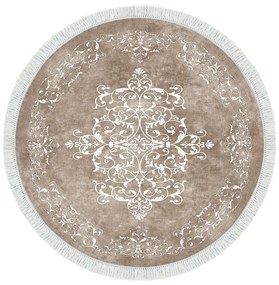 Okrúhly koberec Tapis 180 cm béžový