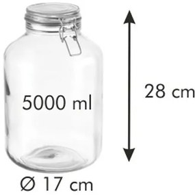 Tescoma Zaváracie poháre s klipsou DELLA CASA, 5000 ml, 5 l