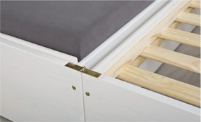 Sconto Posteľ s výsuvným lôžkom TRULA biela, 90x200 cm