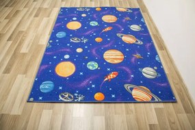 Detský koberec Galaxy planéty, rakety