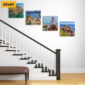 Set obrazov oslnivé prímorské krajiny - 4x 60x60
