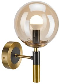 Nástenné svietidlo ROLLO 1xE14/5W/230V zlatá/dymová béžová