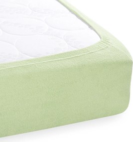 Froté napínacie prestieradlo FR-018 Pastelovo zelené 200 x 220 - výška 20 cm
