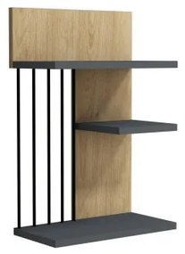 Nástenná polica NEZMA 60x40 cm béžová/antracit