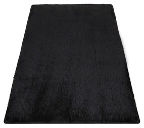 Dekorstudio Kožušinový koberec do kúpeľne TOPIA mats - čierny Rozmer koberca: 120x170cm
