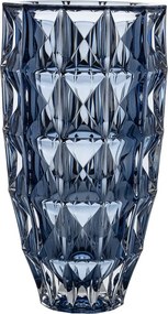 KRIŠTÁĽOVÁ VÁZA BOHEMIA DIAMOND SMOKEY BLUE 280 MM