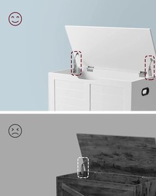 Truhla s úložným prostorem a lavicí Vasagle Minimal 80 cm bílá