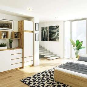 Nástavec na skříň STAR 60 cm dub artisan/bílý