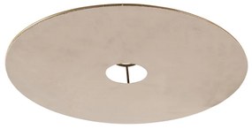 Zamatový plochý tienidlo taupe so zlatom 45 cm