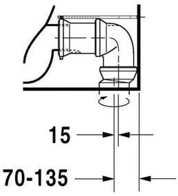 DURAVIT DuraStyle WC misa kombi s Vario odpadom, 370 mm x 400 mm x 700 mm, s povrchom WonderGliss, 21560900001