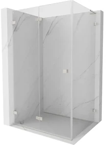 Mexen Lunar-F L, skladací sprchový kút ľavý 100 x 70 cm, 8mm číre sklo, oceľový profil, 836L-100-070-97-00-L