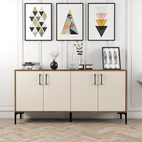 Konzolový stolík Kiev 160 - Walnut, Cream