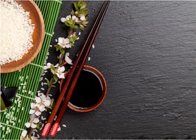 Sklenený obraz - Sushi (70x50 cm)