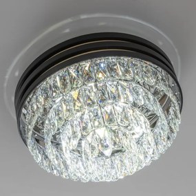 Brilagi - LED krištáľové stropné svietidlo VELURE 5xE14/40W/230V čierne