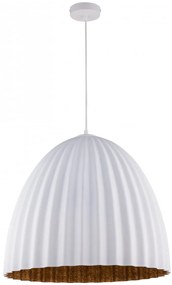 SIGMA Závesné moderné osvetlenie TELMA, 1xE27, 60W, 70cm, okrúhle, biele, medené