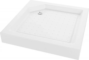 Mexen Rio, štvorcová sprchová vanička 90x90x14 cm + chrómový sifón, biela, 45109090