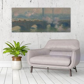 Obraz - Claude Monet, Waterloo Bridge, Gray Day, reprodukcia (120x50 cm)