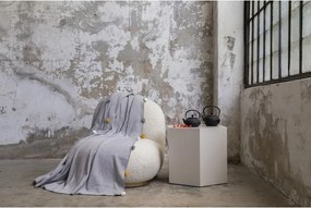 Sivý fleecový pléd 150x200 cm Pom Pom – Mijolnir