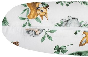 Univerzálny dojčiaci vankúš v tvare C New Baby XL Zvieratká biely