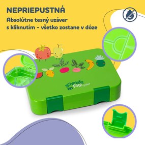 Klarstein Schmatzfatz junior desiatový box, 6 priehradiek, 21,3 x 15 x 4,5 cm, bez BPA