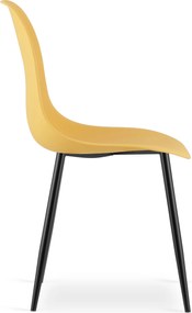 AKCIA Horčicová stolička OSAKA s čiernymi nohami II. akosť