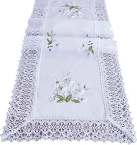 Čipkovaný obrus Jarné kvety 40 × 140 cm
