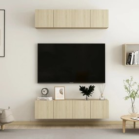 TV skrinky 4 ks dub sonoma 60x30x30 cm drevotrieska