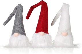 Vianočný LED škriatok 40 cm - šedý