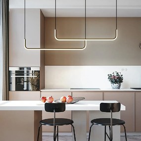 Závesný LED luster APP980-CP čierny/neutrálna biela