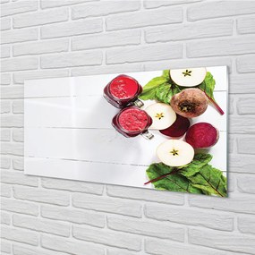 Sklenený obklad do kuchyne Koktaily repa-jablko 140x70 cm