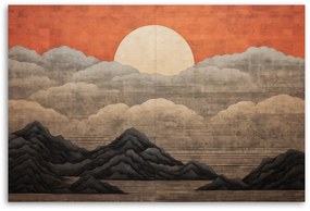 Gario Obraz na plátne Slnko, mraky a hory v Japonsku Rozmery: 100 x 70 cm