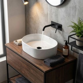 Rea Nadia, umývadlo na dosku 460x320x120 mm, biela lesklá, REA-U9249