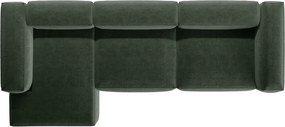 Zelená rohová pohovka (ľavý roh/s leňoškou) Bergamo – Cosmopolitan Design