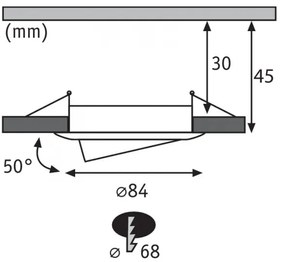 Paulmann 93871 - LED/6W IP23 Stmievateľné kúpeľňové podhľadové svietidlo COIN 230V