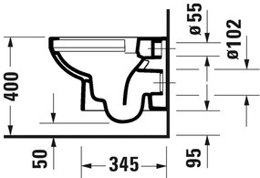 Duravit DuraStyle Basic - Závesné WC Compact 4,5L s HygieneGlaze, Biela 2575092000