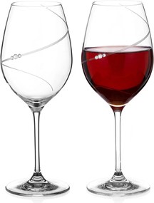 Diamante pohár na červené víno Silhouette City s kamienkami Swarovski 470 ml 2KS