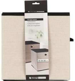 Textilný úložný box Pantano béžová, 30 x 30 x 30 cm