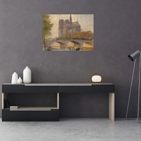 Obraz - Robert William Vonnoh, Notre Dame de Paris, reprodukcia (70x50 cm)
