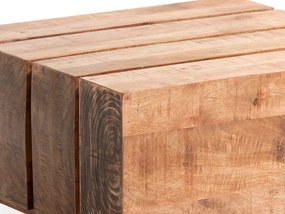 furniture-nabytek.cz - Masívny konferenčný stolík Dakota z mangového dreva, lakovaný, hnedý – 70×70×35 cm