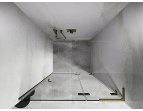 Mexen, Mexen Lunar L pravé otočné sprchové dvere 70 cm, transparentné, brúsené zlaté - 834L-070-000-55-00-P