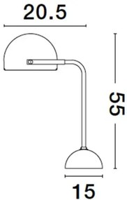 Moderná stolová lampa Bishop