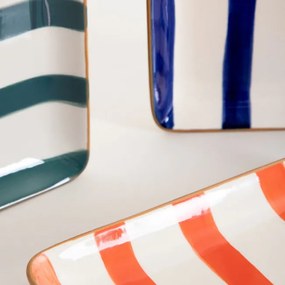 Dekoračný tanier TORRIT biely / zelený 775185