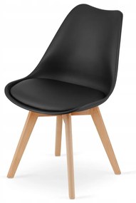 Jedálenský set 1 + 4, stôl ADRIA 120x80cm biely + stoličky BALI MARK čierna