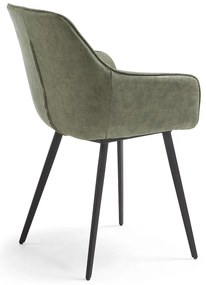 Kaki jedálenské stoličky z imitácie kože v súprave 2 ks Amira – Kave Home