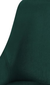 Jedálenská stolička Elmira - zamat, zlatá - Zelená