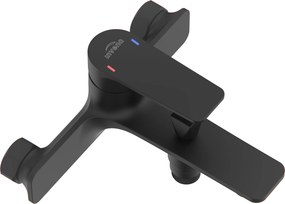 Invena Rikia, nástenná vaňová batéria, čierna matná, INV-BW-24-104-A